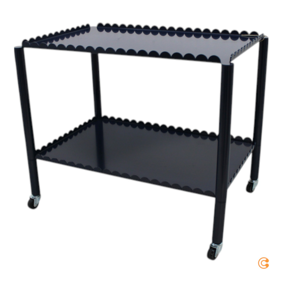 Hay   Arcs Trolley Niedrig Stahlblau Servierwagen Wagen Beistelltisch Siehe Text B-Ware - 5710441328513