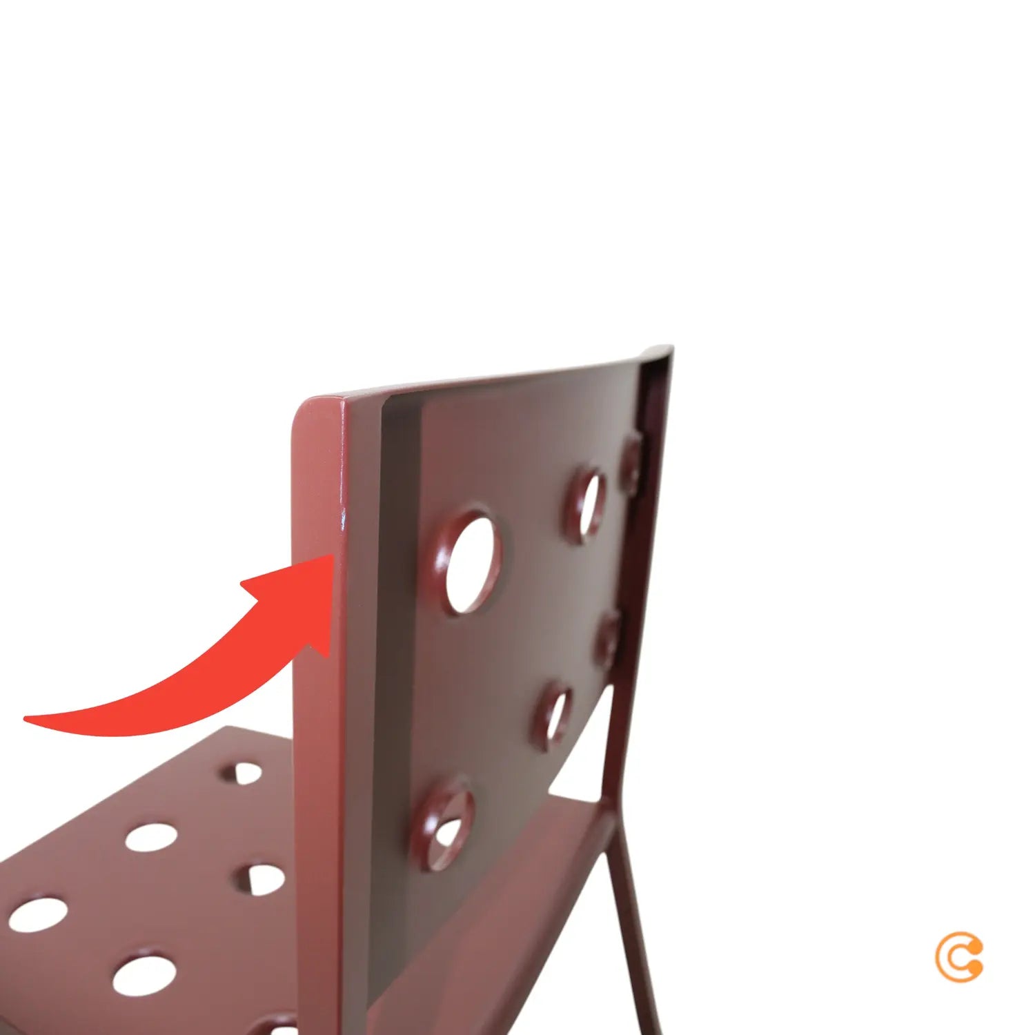 B-Ware Hay Balcony Dining Stuhl Balkonstuhl Essstuhl Stahl Iron Red Rot Siehe Text/Foto - 5710441329022