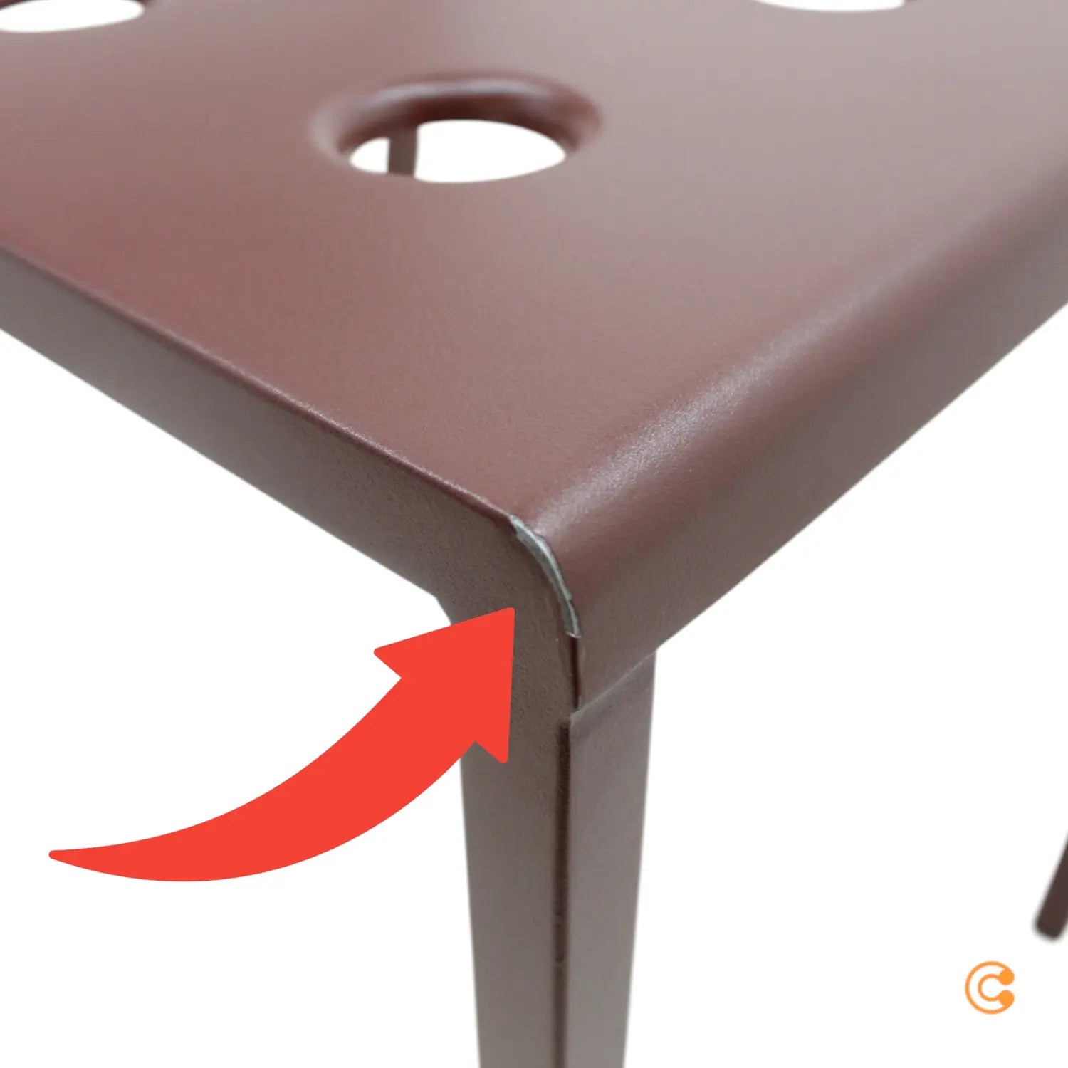 B-Ware Hay Balcony Dining Stuhl Balkonstuhl Essstuhl Stahl Iron Red Rot Siehe Text/Foto - 5710441329022