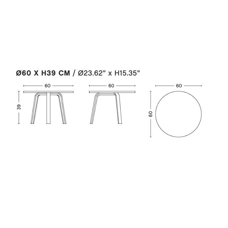 B-Ware Hay Bella Beistelltisch Tisch Couchtisch Ablage Sofatisch Eiche H39cm ø60cm  - 5710441293804