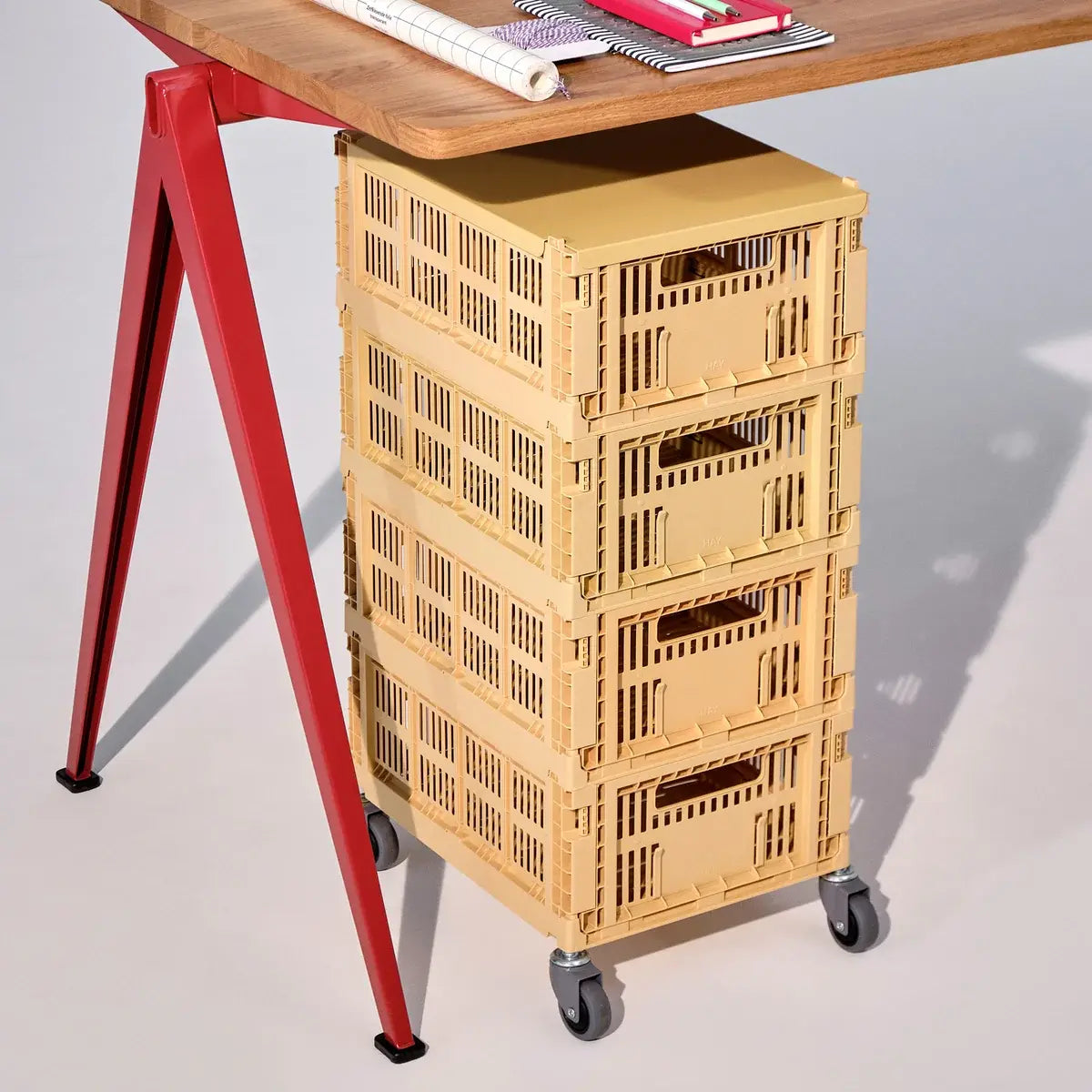 B-Ware Hay Deckel Abdeckung Colour Crate L Aufbewahrung Box Soft Blue Stahl Blau - 5710441362166