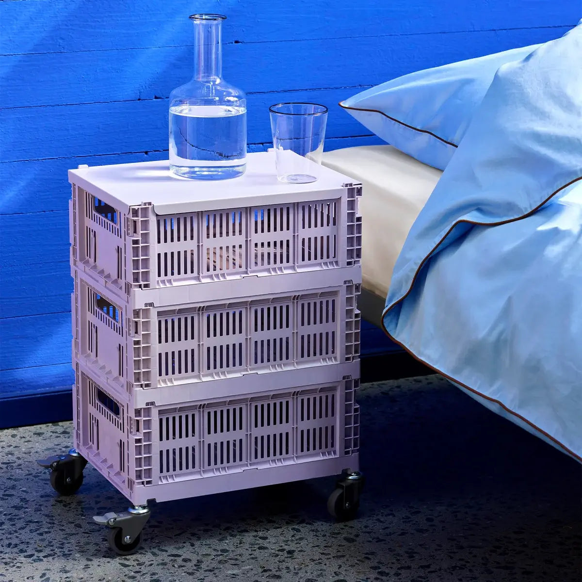 B-Ware Hay Deckel Abdeckung Colour Crate L Aufbewahrung Box Soft Blue Stahl Blau - 5710441362166