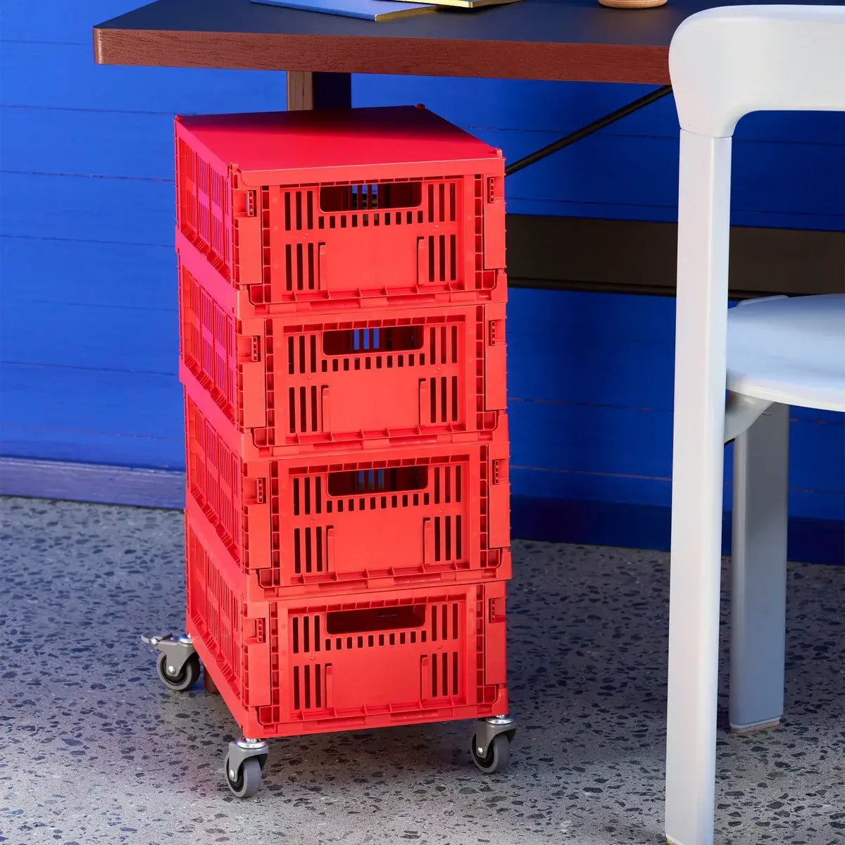 B-Ware Hay Deckel Abdeckung Colour Crate L Aufbewahrung Box Soft Blue Stahl Blau - 5710441362166