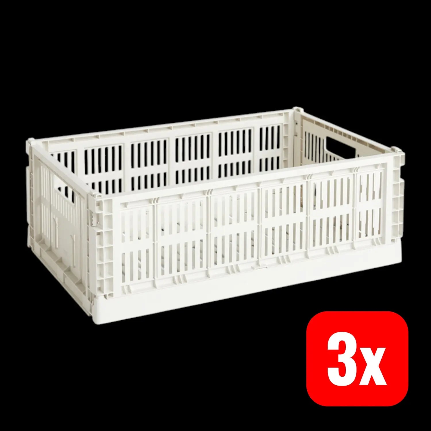 B-Ware Hay   Colour Crate Korb L 53 X 34,5 Cm Off White Recycled 3 Stück - 5710441301400