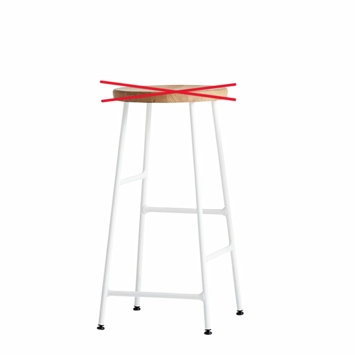 Hay Cornet Barhocker Low Barstuhl Hocker Sitzhocker 65 cm Eiche SIEHE TEXT/FOTO - 5710441255499