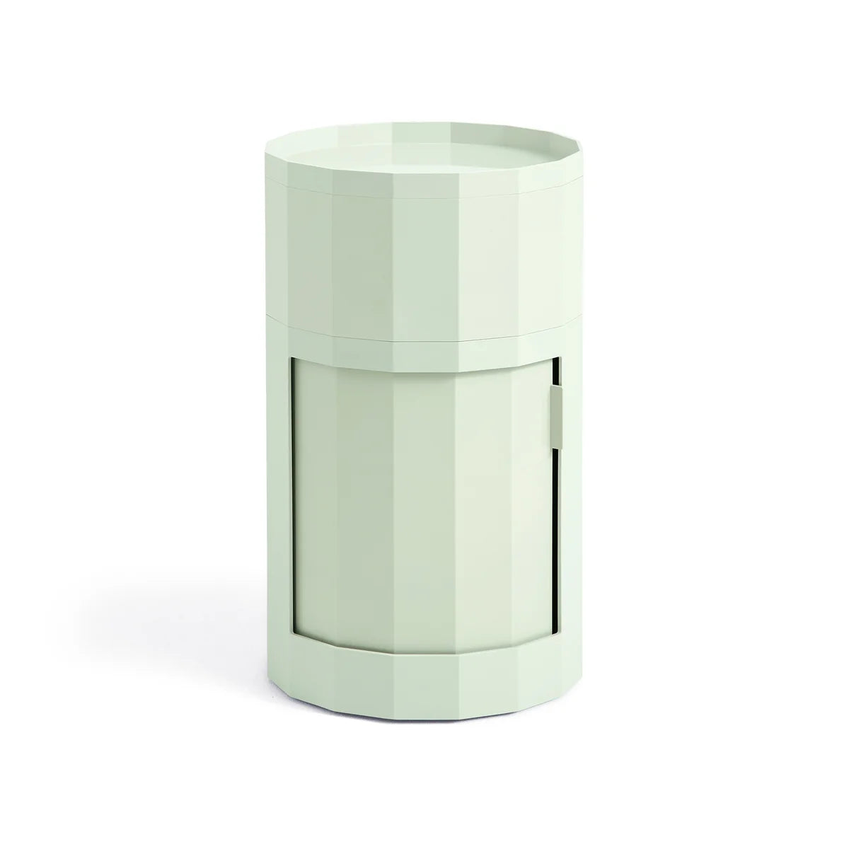HAY Schrank Aufbewahrung Container Facet Cabinet Rollen Füße Mintgrün hoch 66 cm - 5710441449454