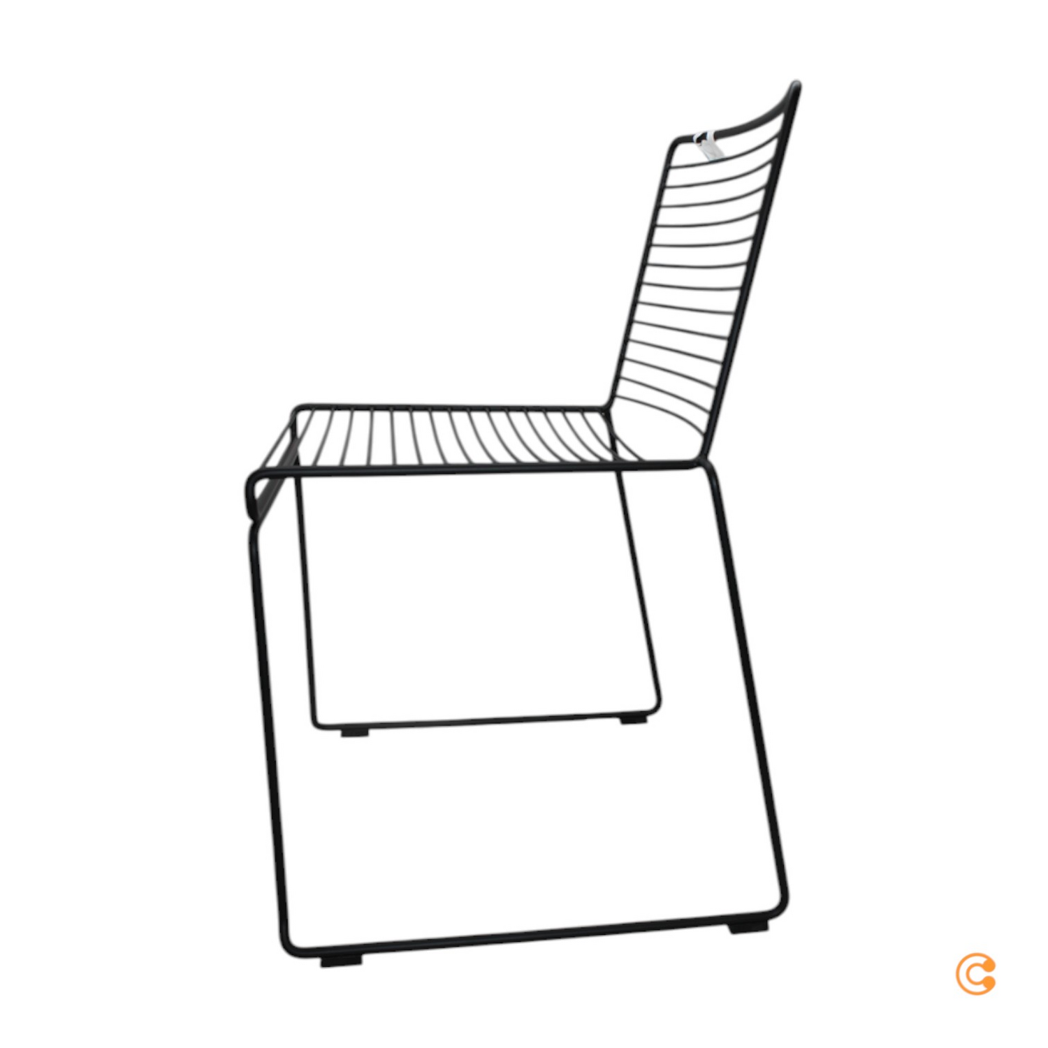 Hay Hee Stuhl Schwarz Pulverbeschichtet Lehnstuhl Stahl Outdoor Siehe Text/Foto B-Ware - 5710441244301