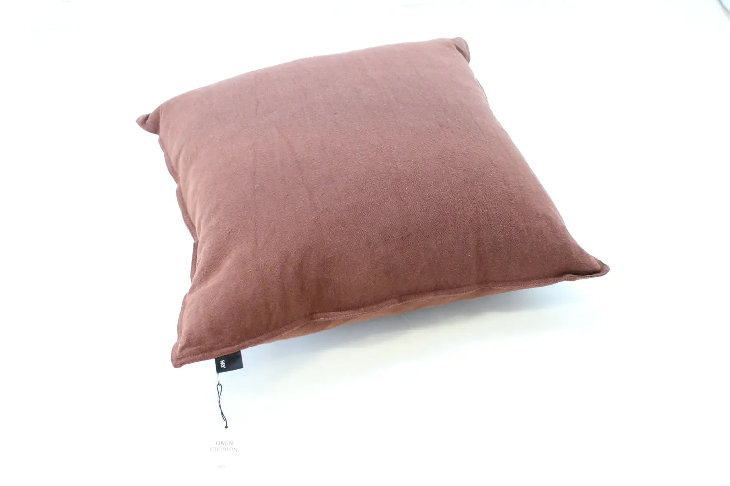 B-Ware Hay Kissen Polster Leinenkissen Baumwoll Leinen 50 X 50 Cm Iron Red  - 5710441363385