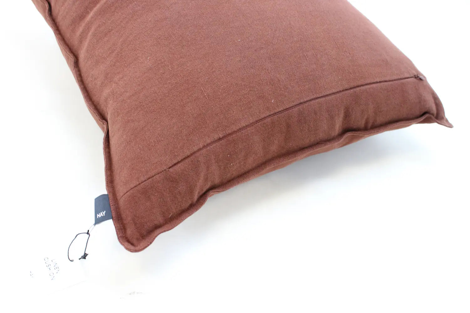 B-Ware Hay Kissen Polster Leinenkissen Baumwoll Leinen 50 X 50 Cm Iron Red  - 5710441363385