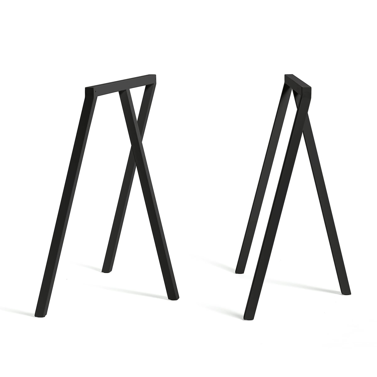 B-Ware Hay Loop Tischböcke Tischbeine Stand Frame Höhe 72 Cm Stahl Set 2 Stück Schwarz - 5710441005933