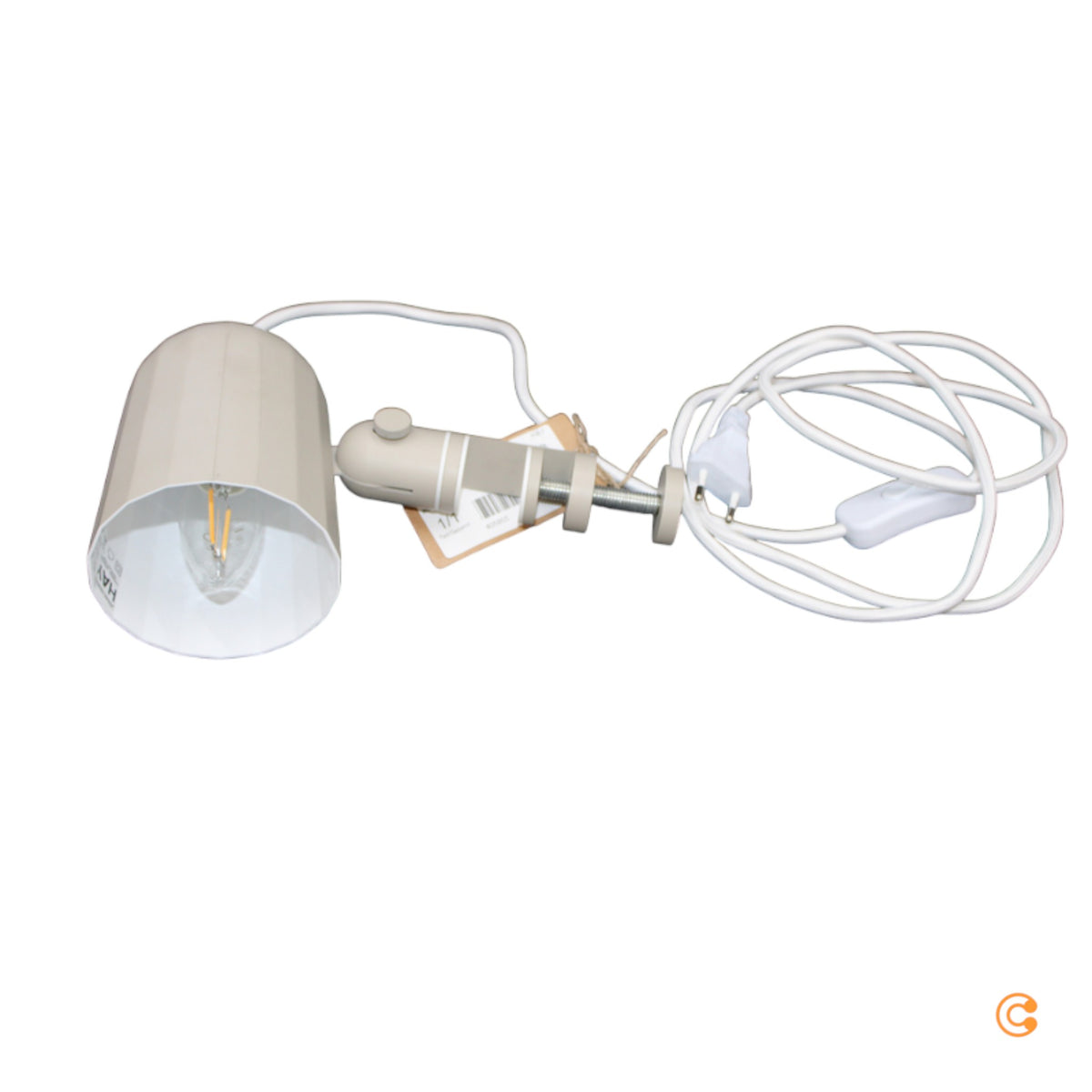HAY Noc Light Klemmleuchte weiß Aluminium E14 5W justierbar 22,5 cm - 5710441023616