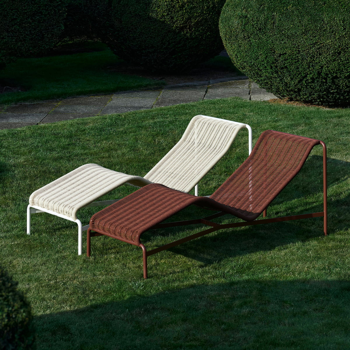 Hay Palissade Liegestuhl Gartenliege Chaise Longue Outdoor Cremeweiß B-Ware - 5710441366263