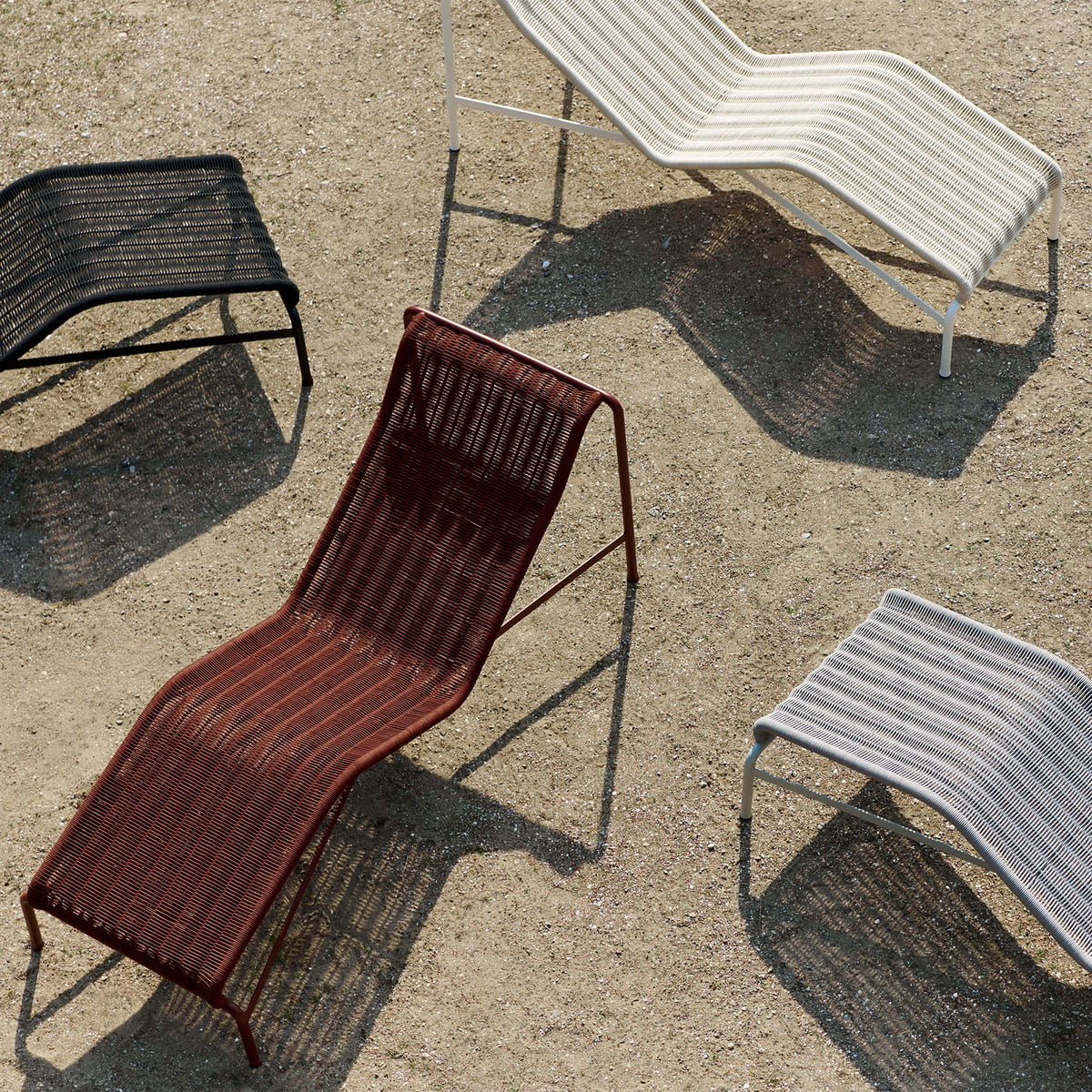Hay Palissade Liegestuhl Gartenliege Chaise Longue Outdoor Cremeweiß B-Ware - 5710441366263