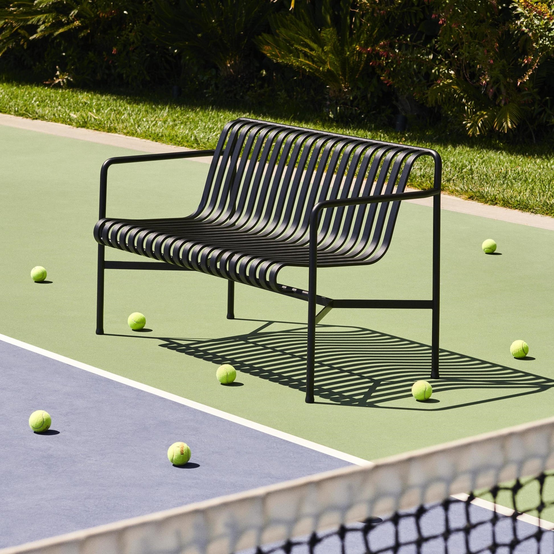 Hay Dining Bench Palissade Bank Gartenbank Sitzbank Outdoorbank anthrazit grau - 5710441202585