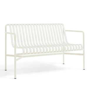 B-Ware Hay Bank Sitzbank Esszimmerbank Creme Armlehnen Palissade Outdoor Stahl