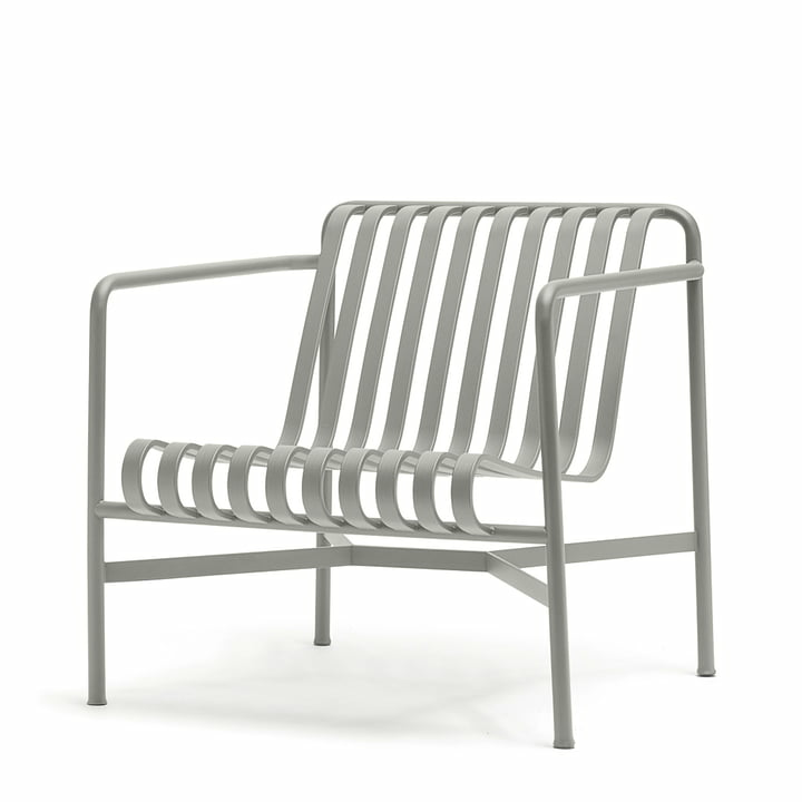 B-Ware Hay Stuhl Palissade Lounge Chair Gartenstuhl Balkonstuhl Terrasse Hellgrau Stahl - 5710441202356