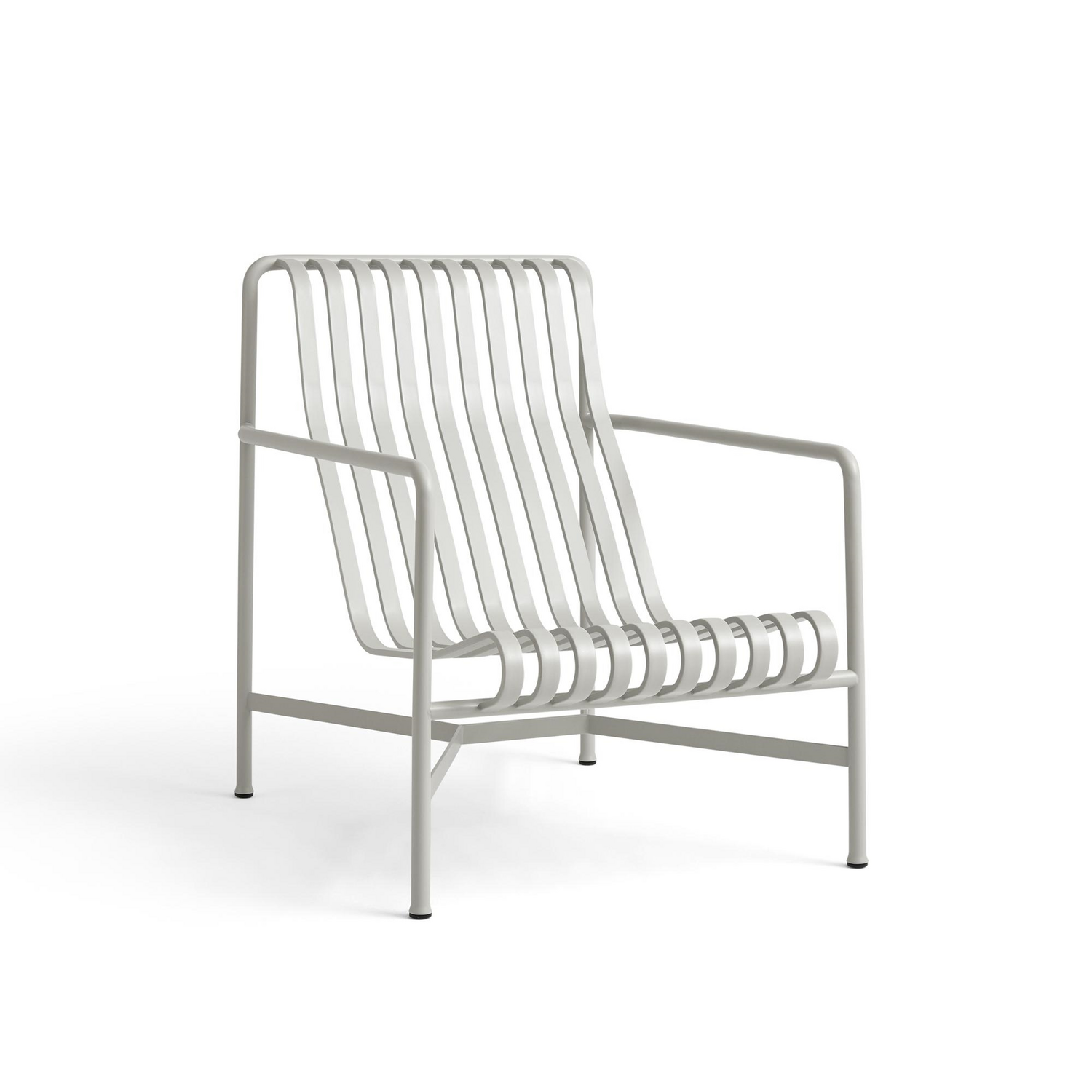B-Ware Hay Palissade Lounge Chair High Stuhl Gartenstuhl Terrassenstuhl Stahl Hellgrau - 5710441202417