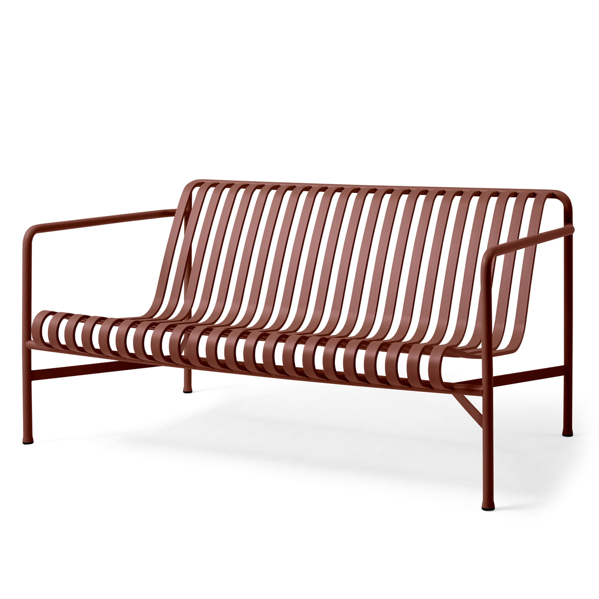 B-Ware Hay Palissade Lounge Sofa Gartensofa Gartenmöbel Outdoor Sofa Eisen Rot Bank - 5710441317845