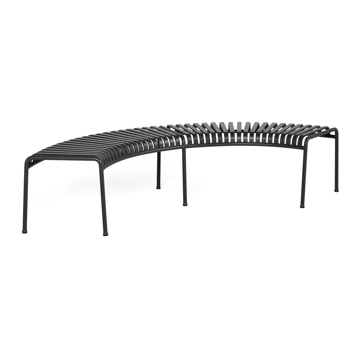 Hay Palissade Park Bench Bank Stahlbank Dekobank Sitzbank Mittelfuß anthrazit - 5710441295655