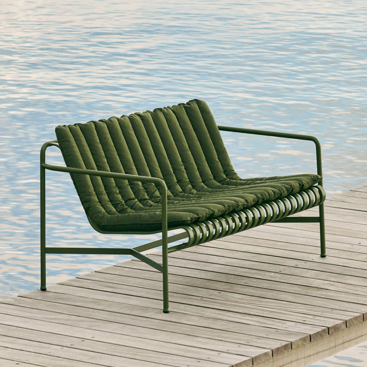 HAY Sitzkissen Auflage Lounge Chair Hoch Palissade Soft Quilted cremeweiß - 5710441367390