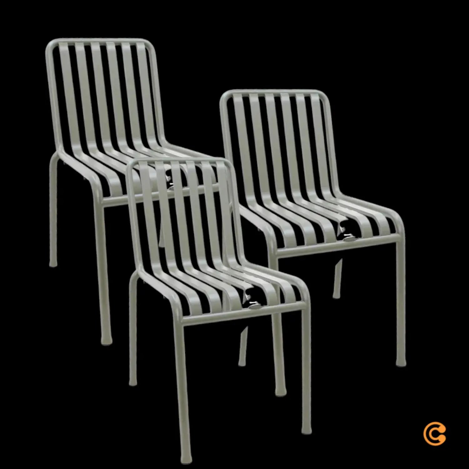 B-Ware Hay Palissade Stuhl Esszimmerstuhl Gartenstuhl Balkonstuhl 3 Stück Siehe Text - 5710441202189