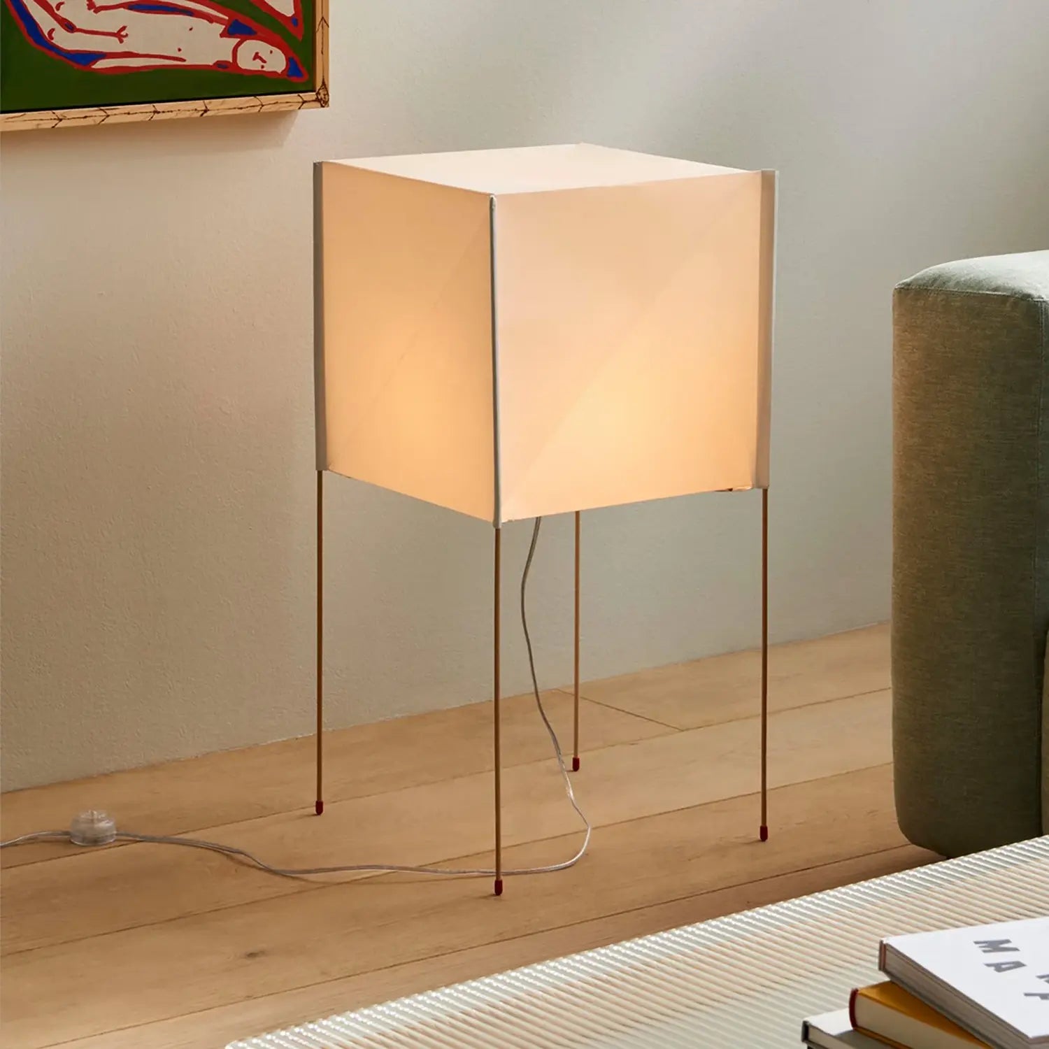 B-Ware Hay Stehleuchte Lampe Cube Paper Licht Buche Weiß Led Leuchte Holz Bertjan Pot - 5710441296362