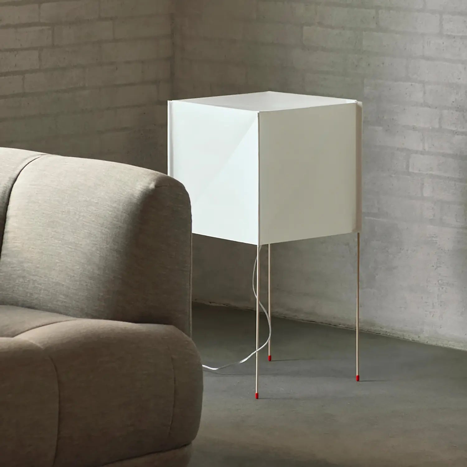 B-Ware Hay Stehleuchte Lampe Cube Paper Licht Buche Weiß Led Leuchte Holz Bertjan Pot - 5710441296362