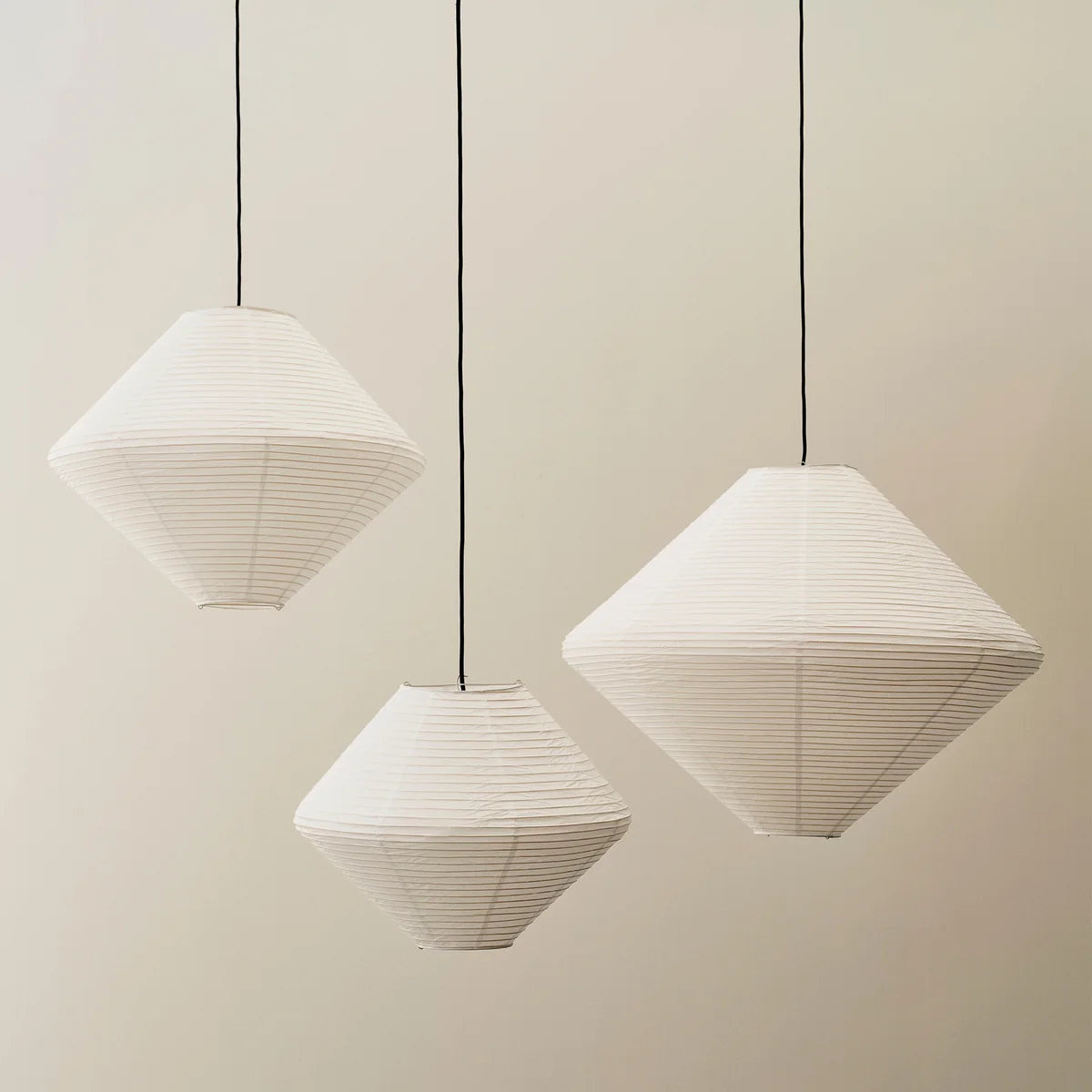HAY Lampenschirm Schirm Papier Diamond Weiß Ø 80 cm - 5710441422594