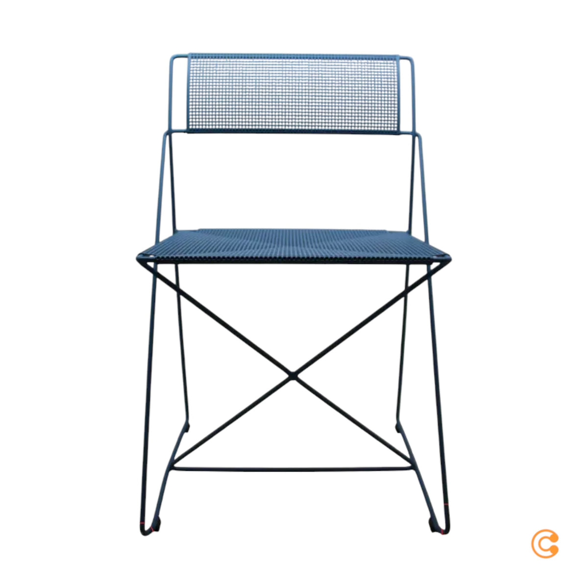 HAY Stuhl Sessel Outdoor X-Line Blau stapelbar Gartenstuhl SIEHE TEXT/FOTO - 5710441366782