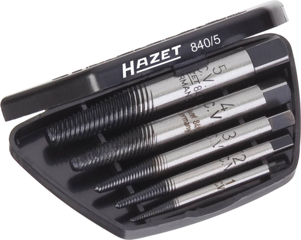 Hazet 840/8 Schraubenausdreher-Set M3 - M45 Chrom-Vanadium-Stahl - 4000896035786