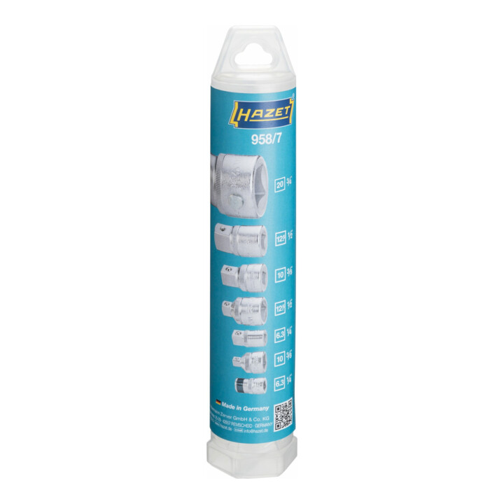 Hazet Adapter Satz Set Werkzeug Adapter Handbetätigung Made In Germany 7 Teilig B-Ware - 4000896204595
