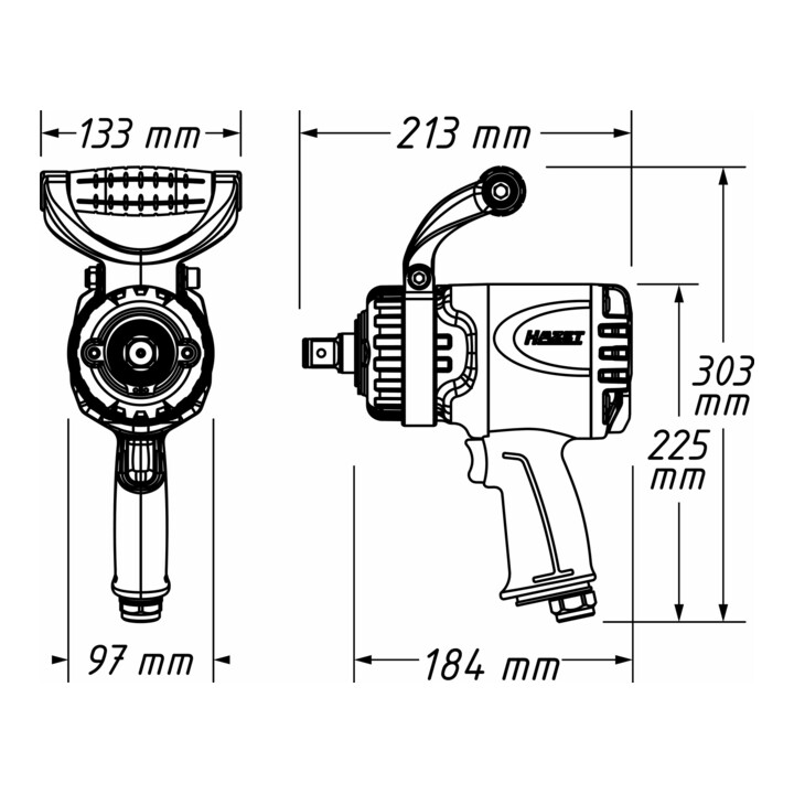 B-Ware Hazet Druckluft Schlagschrauber Twin Turbo Typ: 9013 Tt Schrauber Druckluft  - 4000896227143