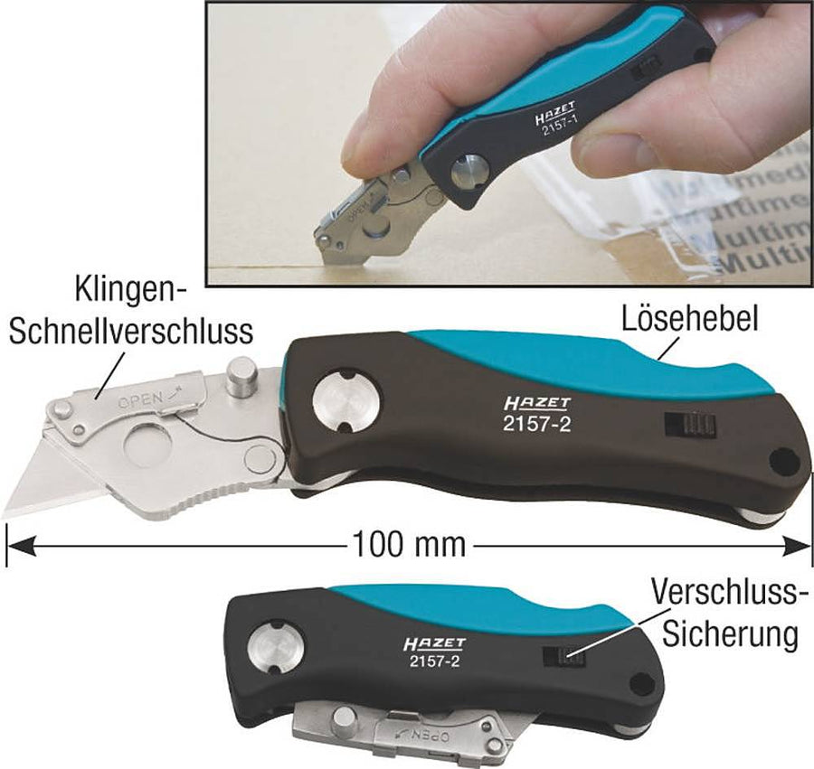 Hazet 2157 2 Mini Klappmesser Taschenmesser 1 St. 100 Mm Komfortgriff Aus Abs B-Ware - 4000896164318