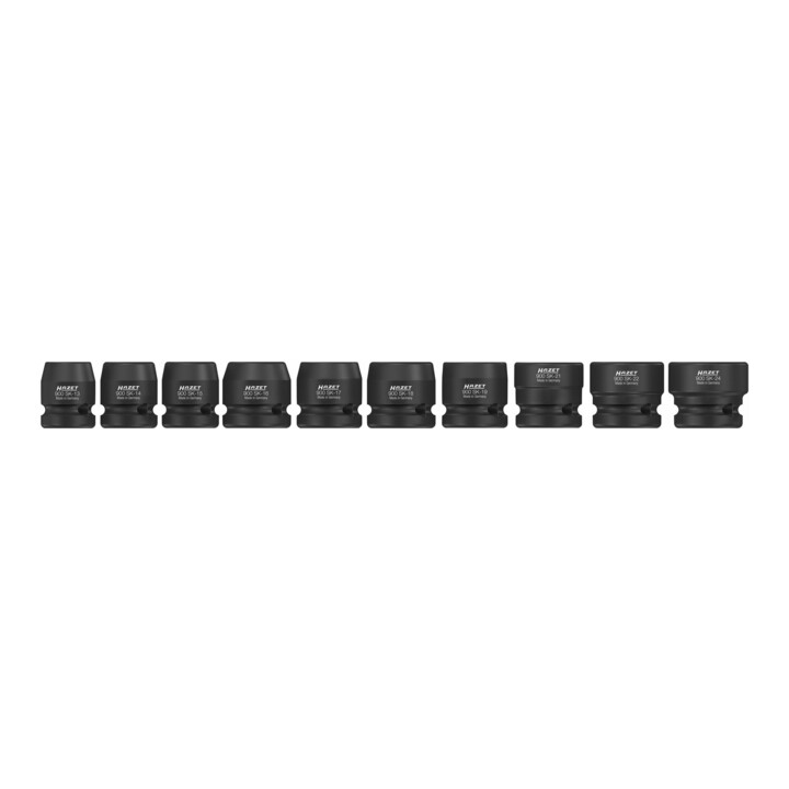 Hazet Schlagschrauber Maschinensteckschlüssel Satz 12.5mm 10tlg Vierkant Schwarz B-Ware - 4000896246434