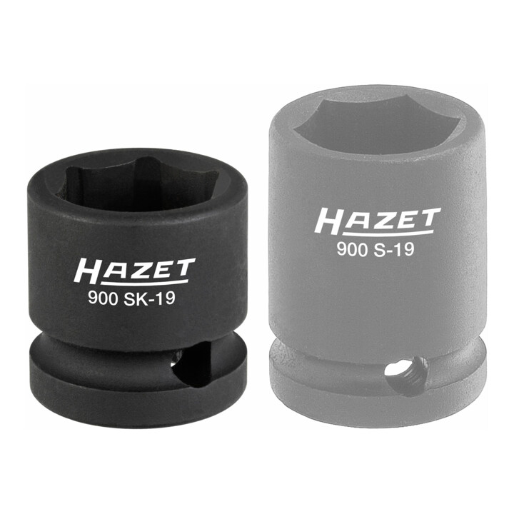 Hazet Schlagschrauber Maschinensteckschlüssel Satz 12.5mm 10tlg Vierkant Schwarz B-Ware - 4000896246434