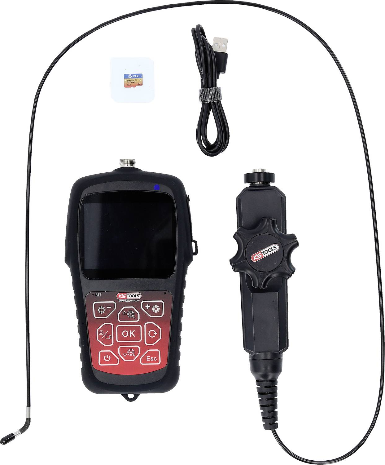 D-Ware Ks Tools 550.7550 Videoskop Satz Sonden ø: 3.9 Mm Testgerät Messgerät Defektware - 4042146952382