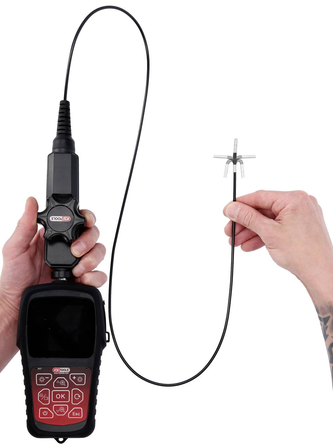 D-Ware Ks Tools 550.7550 Videoskop Satz Sonden ø: 3.9 Mm Testgerät Messgerät Defektware - 4042146952382