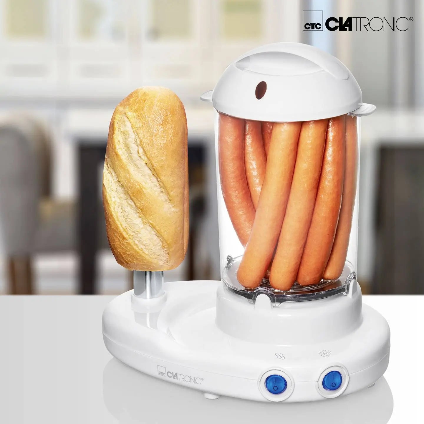 B-Ware Clatronic Hdm 3420 Ek N Hot Dog Maker 380 Watt Weiß Transparent - 4006160511369