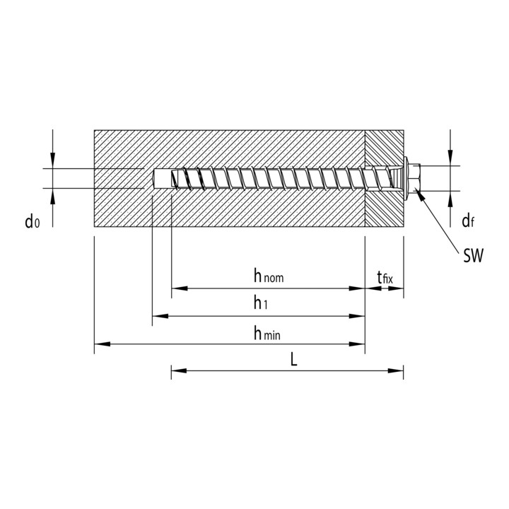 Heco Schraubanker Anker Betonschraube 14x150 Sechskantkopf Scheibe A2 K B-Ware