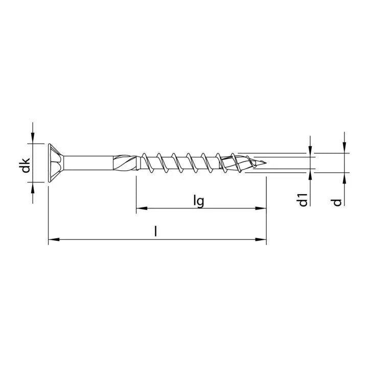 B-Ware Heco Schraube Heco Topix Plus Heco Drive Senkkopf 5,0 X 45 Tg A3 K 600 Stück - 4019787608916