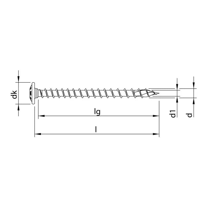 B-Ware Heco Topix Plus Schraube Holz 6x60mm Tellerkopf T Drive Vollgewinde A3 K 400 Stück - 4019787610636