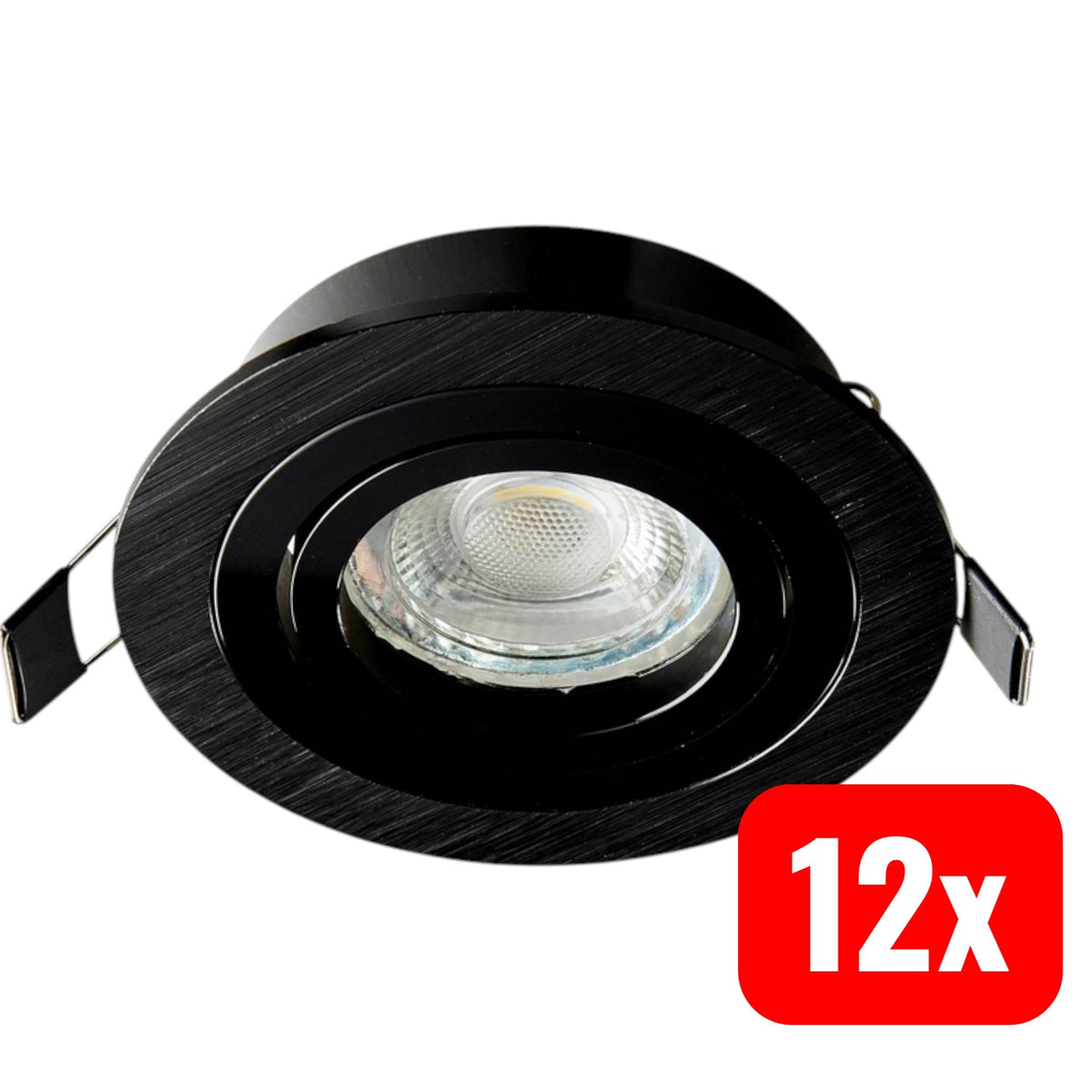Heitronic Einbauleuchte Deckenleuchte LED G5.3 GU10 8 W 12 STÜCK - 4002940017670