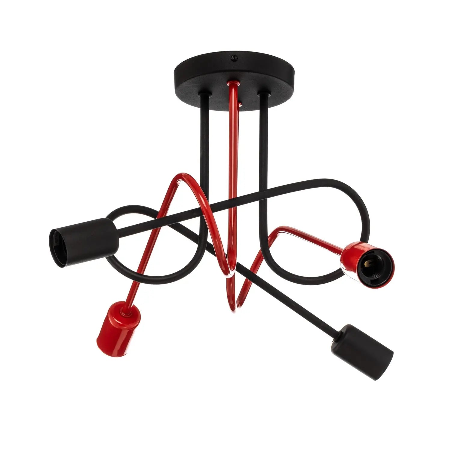 B-Ware Helam Deckenleuchte Lampe Cambridge Schwarz Rot 4 Flg E27 Eisen Wohnbeleuchtung - 5902349231082