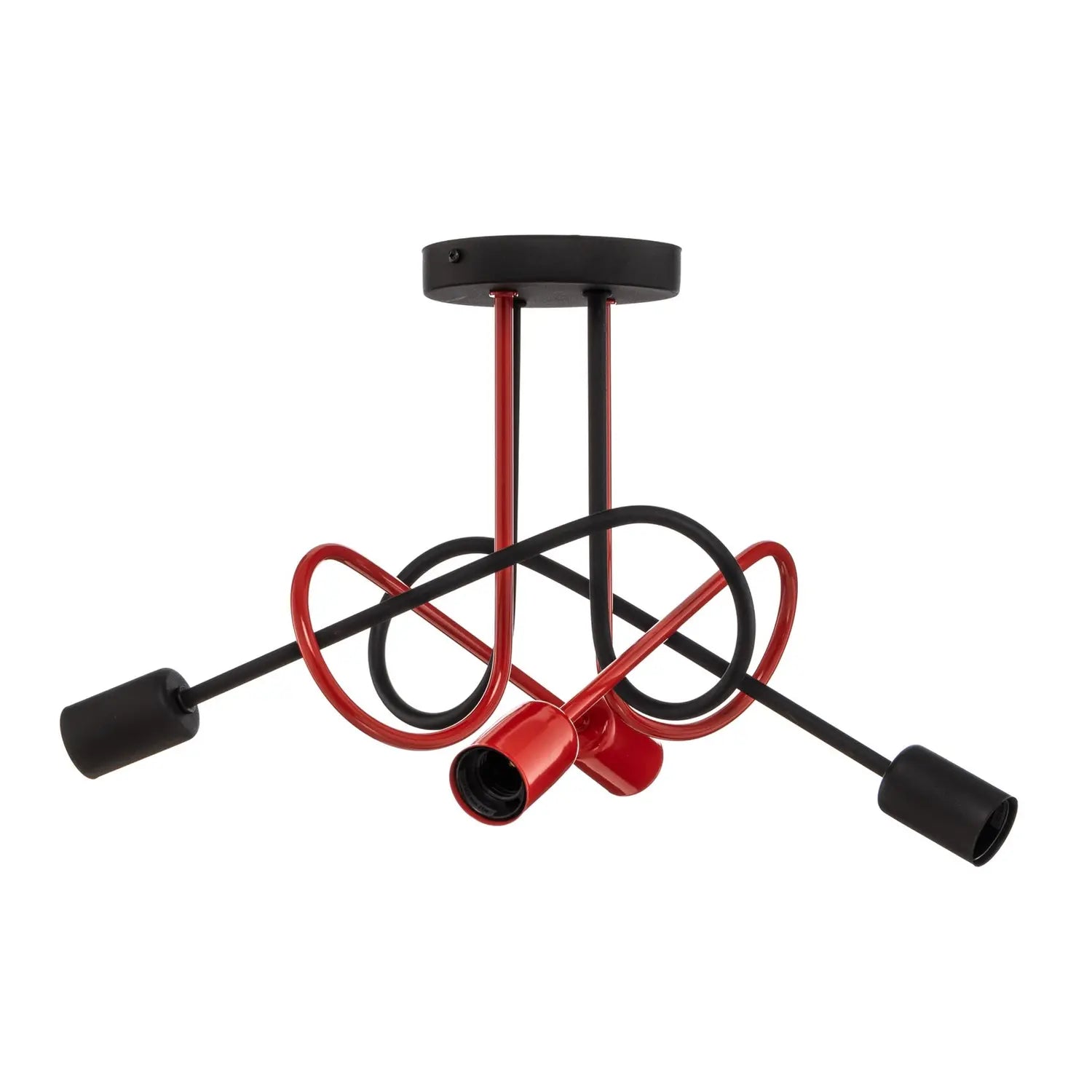 B-Ware Helam Deckenleuchte Lampe Cambridge Schwarz Rot 4 Flg E27 Eisen Wohnbeleuchtung - 5902349231082