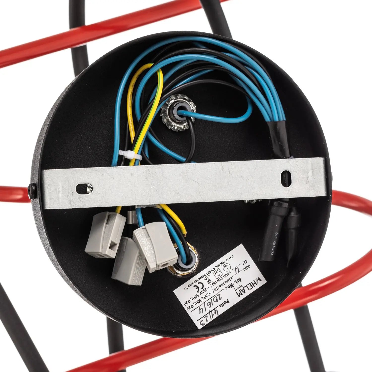 B-Ware Helam Deckenleuchte Lampe Cambridge Schwarz Rot 4 Flg E27 Eisen Wohnbeleuchtung - 5902349231082