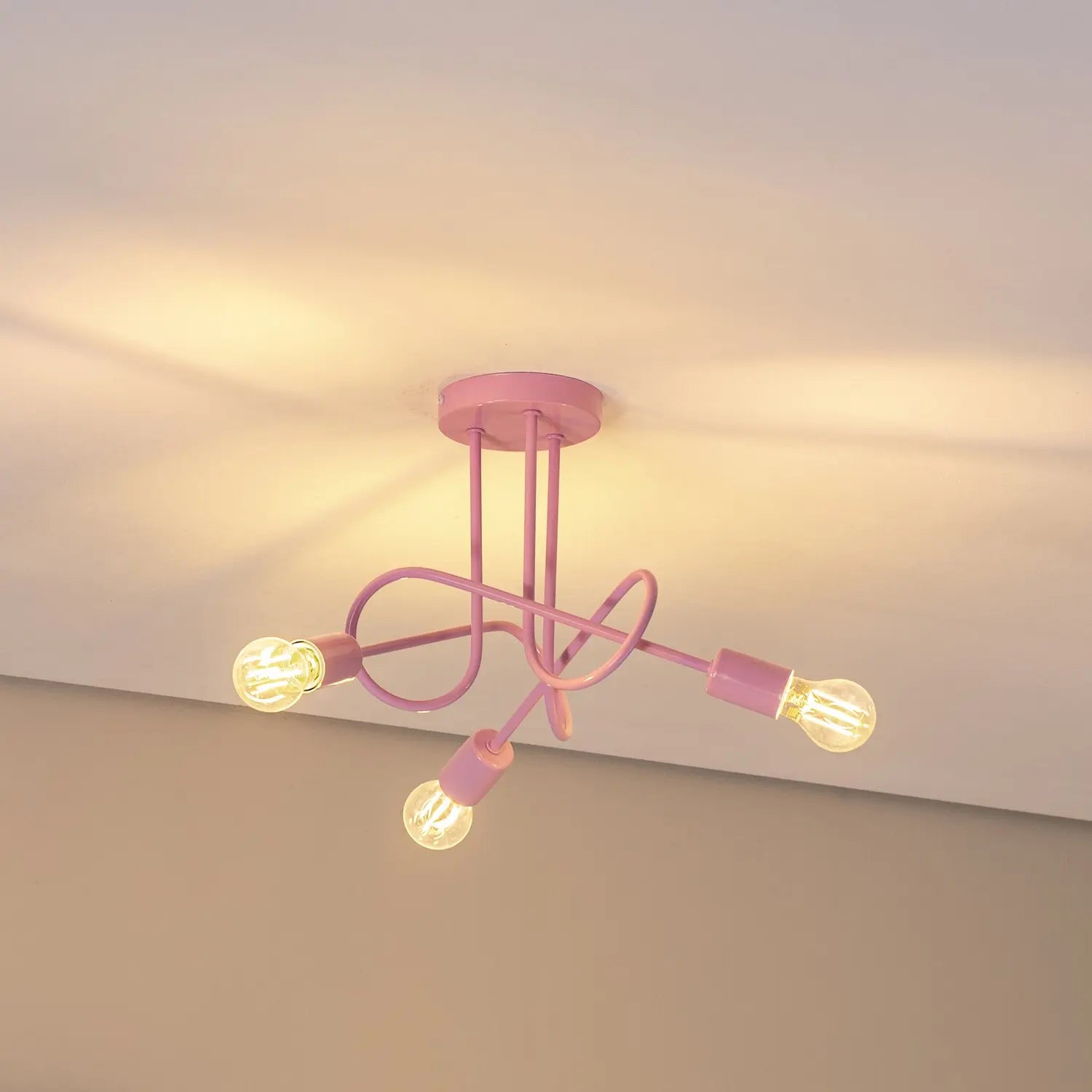 B-Ware Oxford Deckenleuchte Lampe Hellrosa ø 44 Cm Metall 3 Flammig - 5902349236704