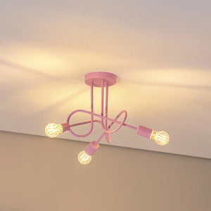 B-Ware Oxford Deckenleuchte Lampe Hellrosa ø 44 Cm Metall 3 Flammig