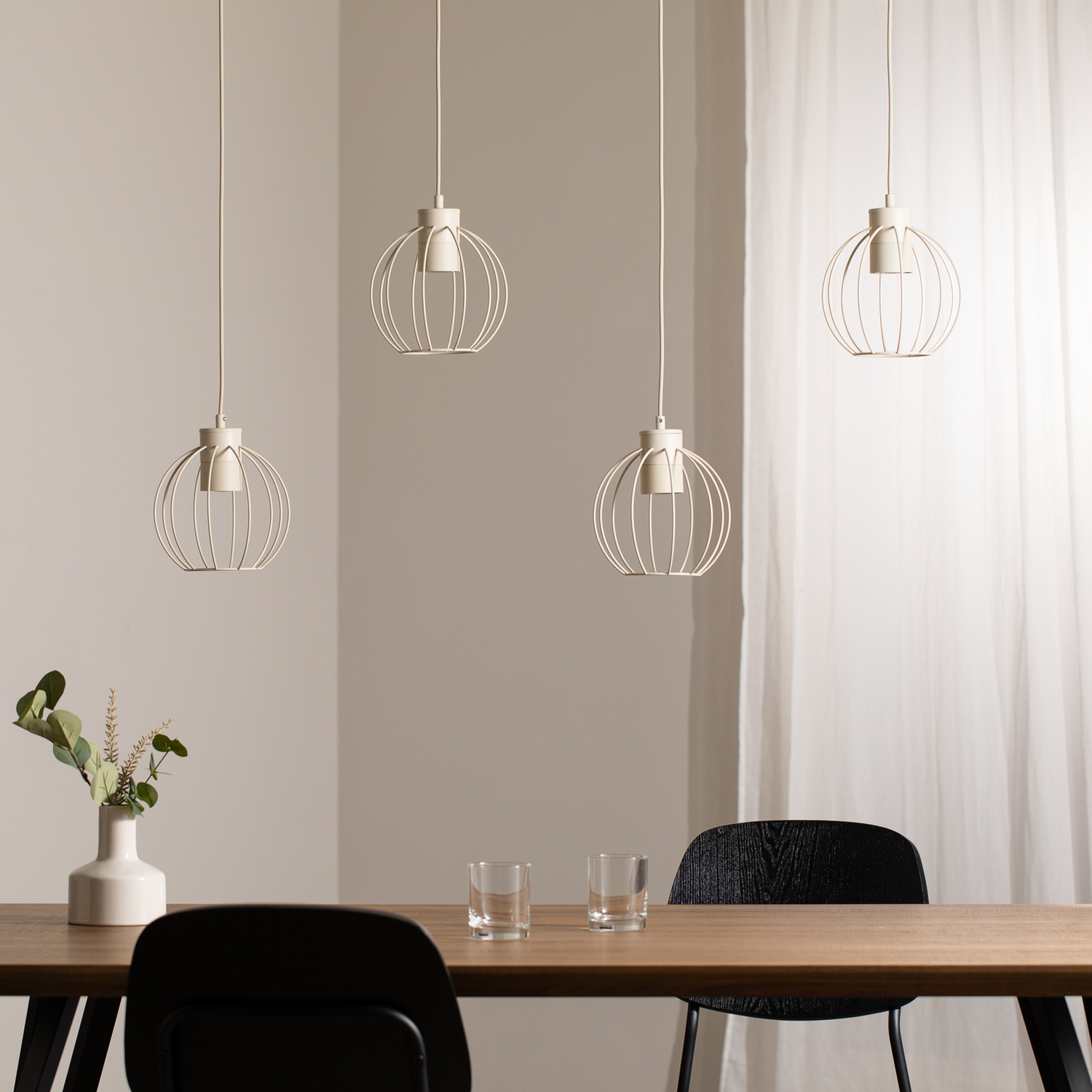 Helam Starlight Hängelampe Pendelleuchte Lampe Cremeweiß 4 Flg 100 Cm Metall     B-Ware - 5902349236476