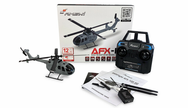 B-Ware Amewi Afx 105 Rc Einsteiger Hubschrauber Modellhubschrauber Modell Helikopter