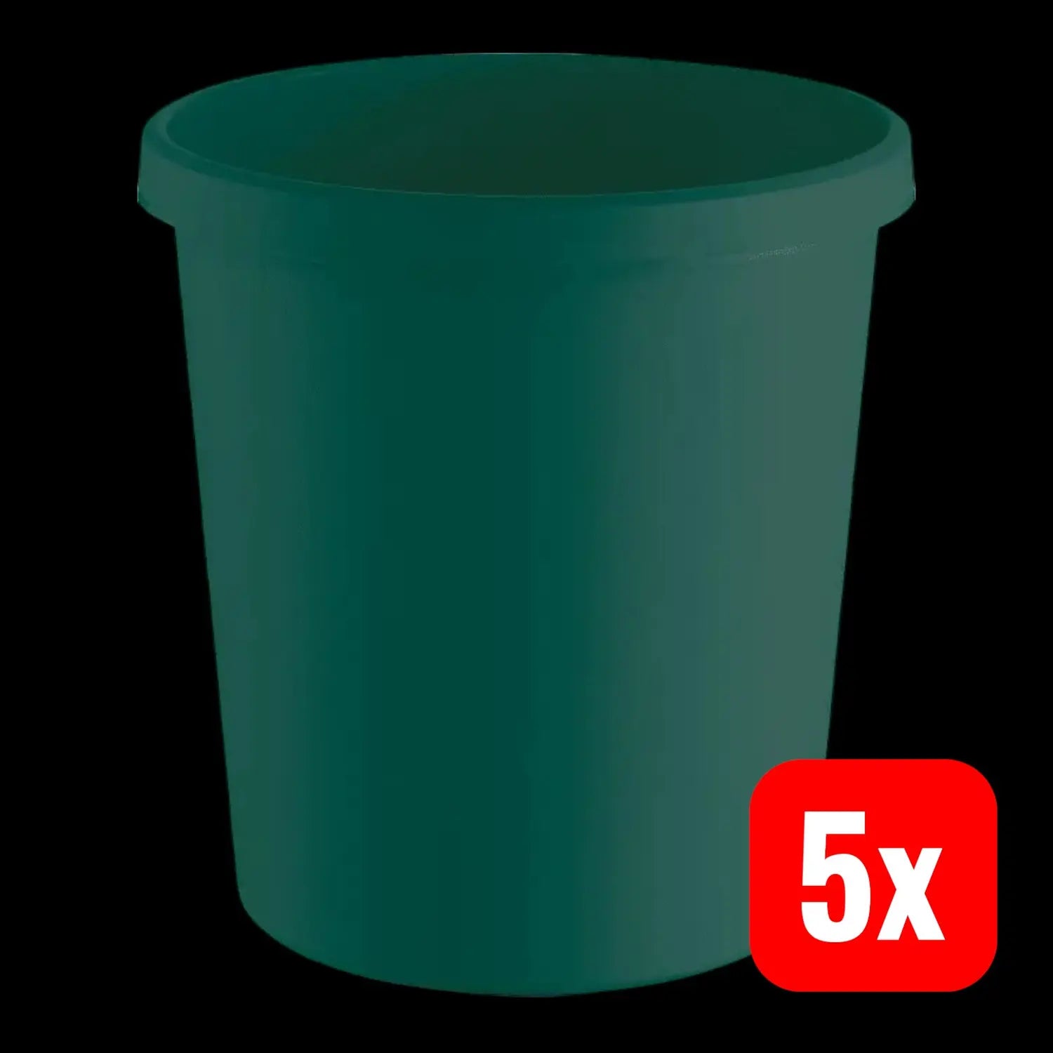 B-Ware Helit Papierkorb Abfallbehälter Müllkorb 18l Grün Recycling Kunststoff 5 Srück - 4012086022858